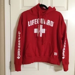 Lifeguard Red/White Pullover Hoodie Sz.XL